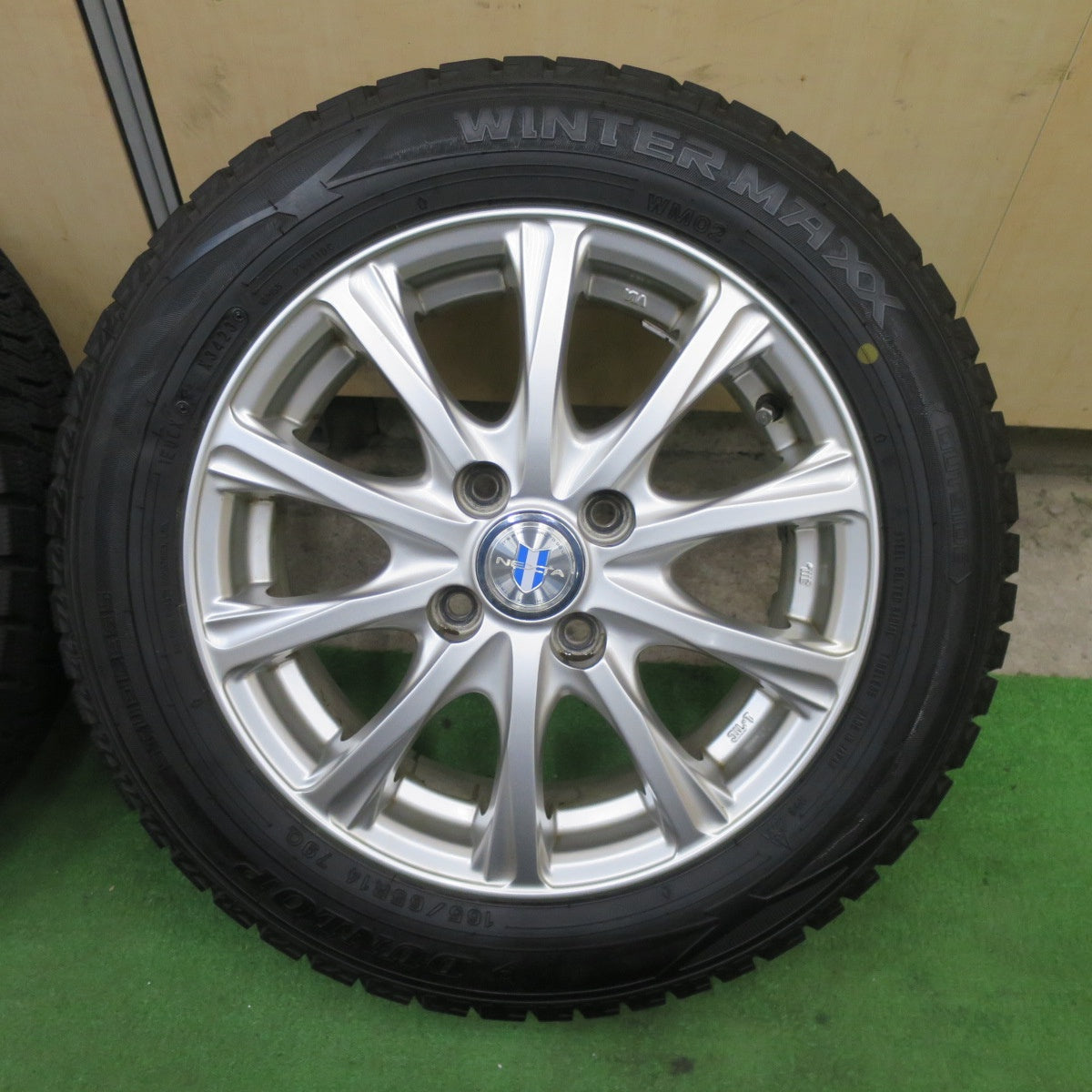 バリ溝！23年！キレイ！9.5分★スタッドレス 165/65R14 ダンロップ ウインターマックス WM02 NEXTA ネクスタ 14インチ PCD100/4H★6022304TTス