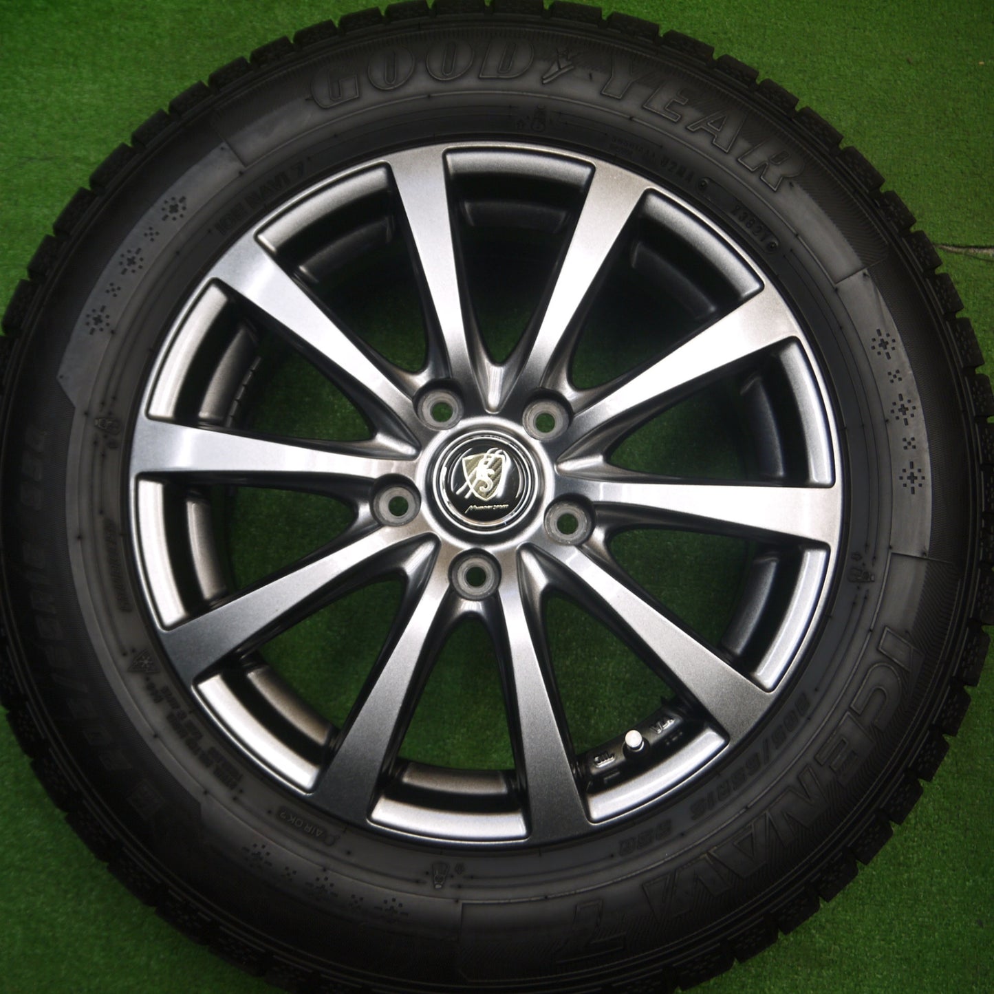 [送料無料] バリ溝！21年！キレイ！9.5分★スタッドレス 205/65R16 グッドイヤー アイスナビ7 MANARAY SPORT マナレイスポーツ 16インチ PCD114.3/5H★4120211Hス