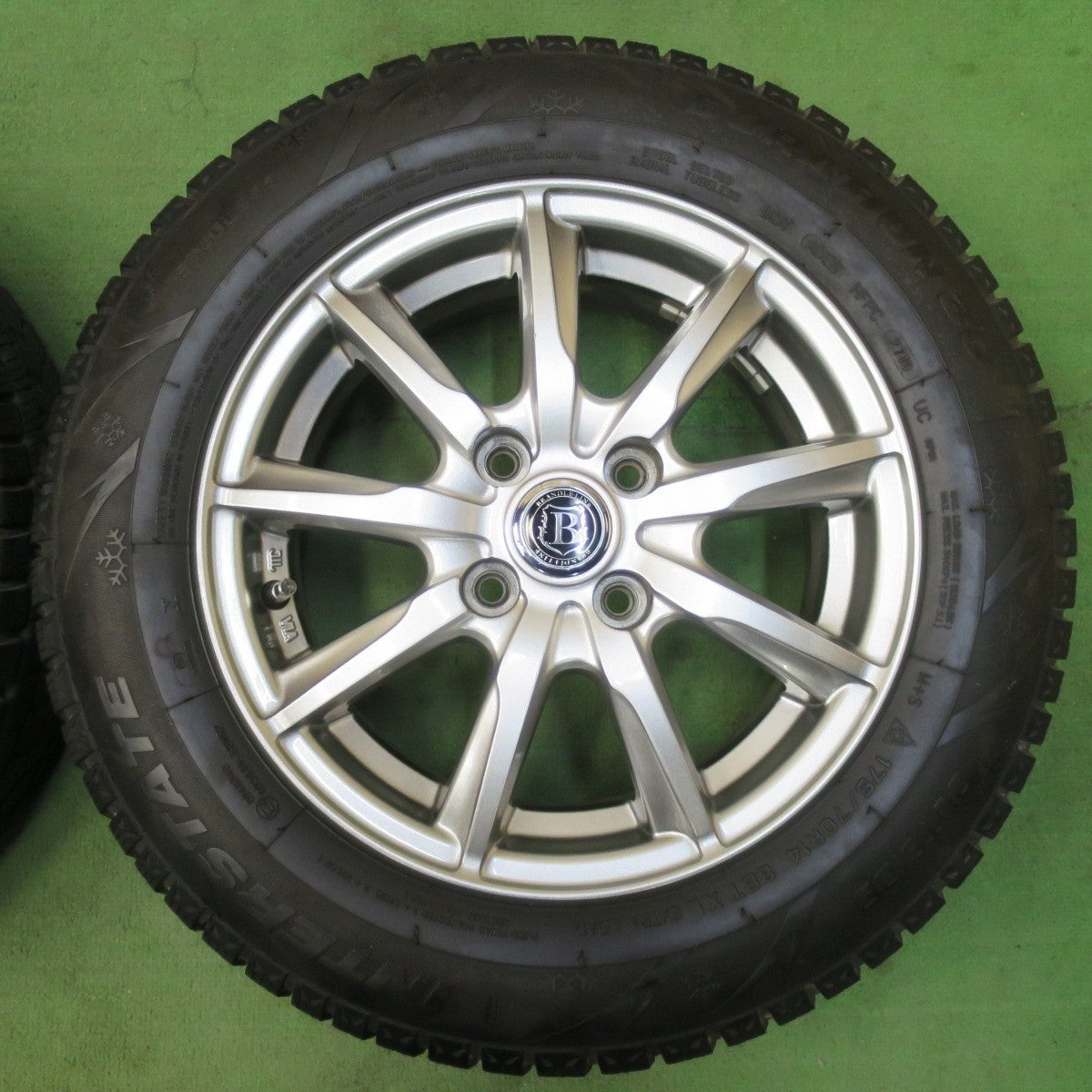 バリ溝！キレイ！9.5分★スタッドレス 175/70R14 インターステート DURATION30 BRANDLE-LINE ブランドルライン 14インチ PCD100/4H★5031505イス