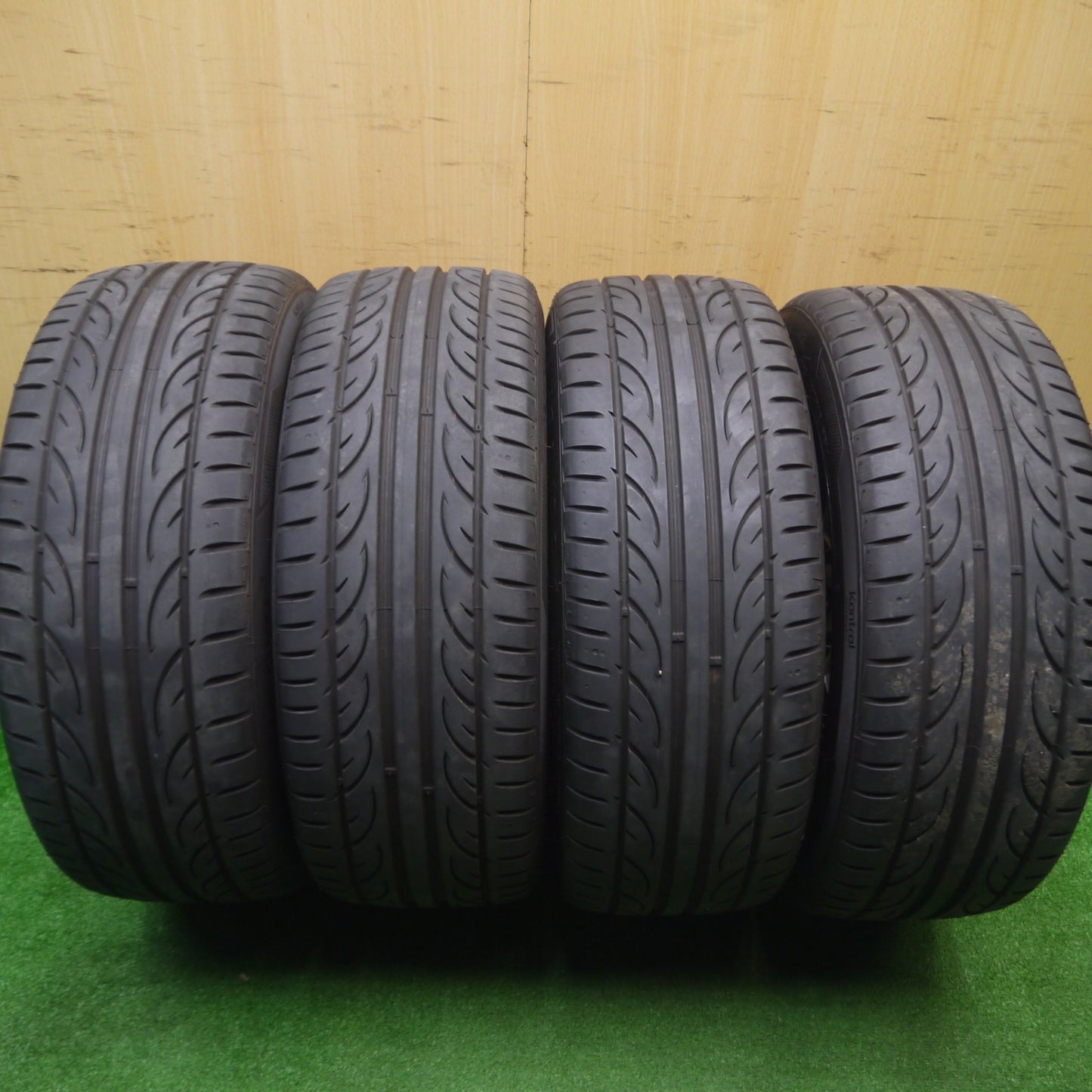[送料無料] バリ溝！22年！8.5分★LEONIS MX 225/45R18 ハンコック ベンタス V12 evo2 レオニス 18インチ PCD114.3/5H★4091704Hノ