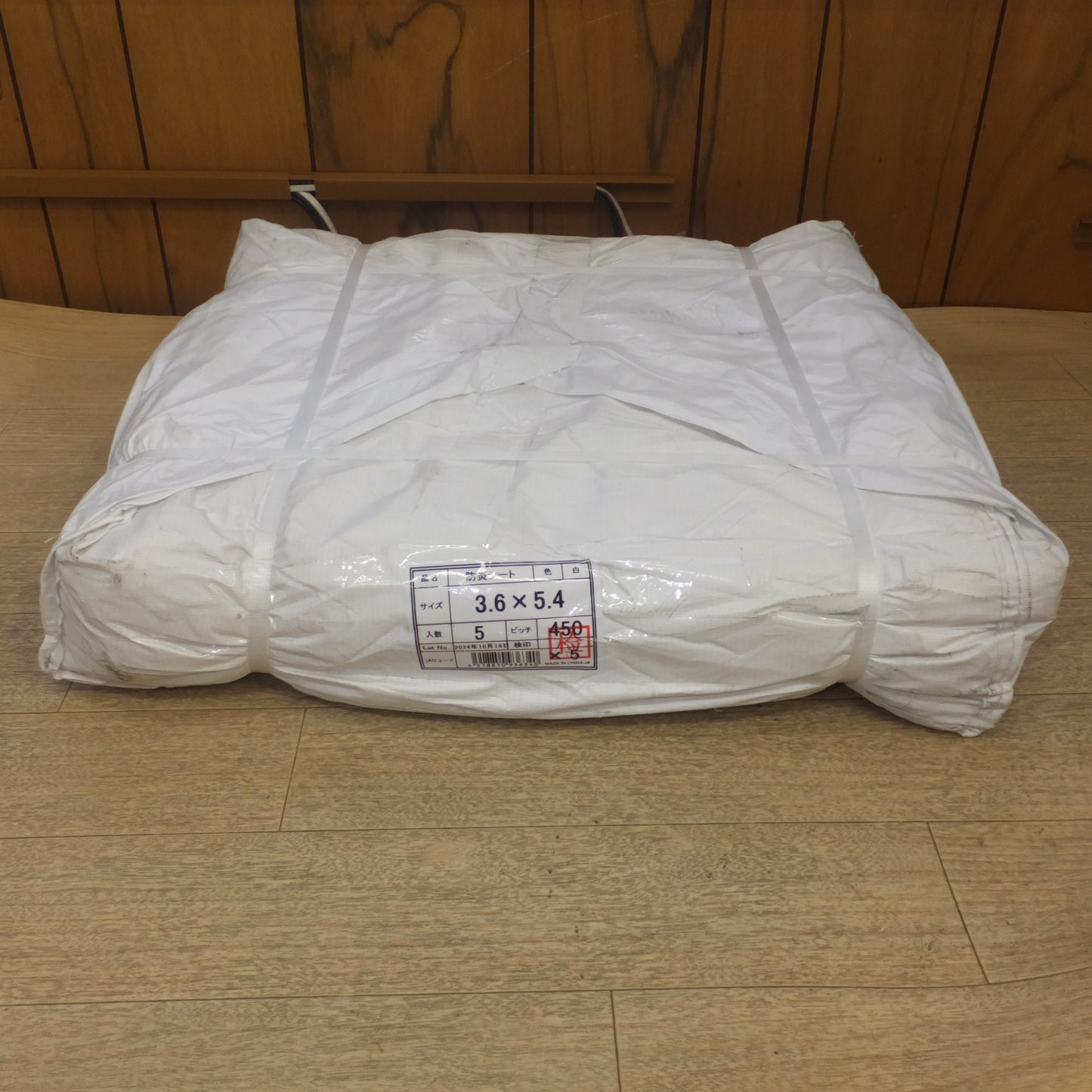 [送料無料] 未使用★防炎シート 白 3.6×5.4 ピッチ 450　入数 5　メーカー 形式 不明★