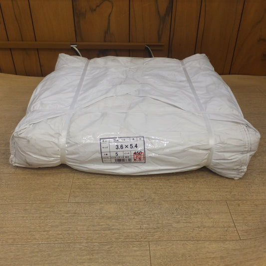 [送料無料] 未使用★防炎シート 白 3.6×5.4 ピッチ 450　入数 5　メーカー 形式 不明★