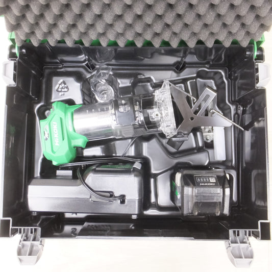 [送料無料] キレイ！付属品付き◆ハイコーキ HiKOKI 8mm 36V コードレス トリマ M3608DA ケース 充電器 バッテリー など 電動 工具◆