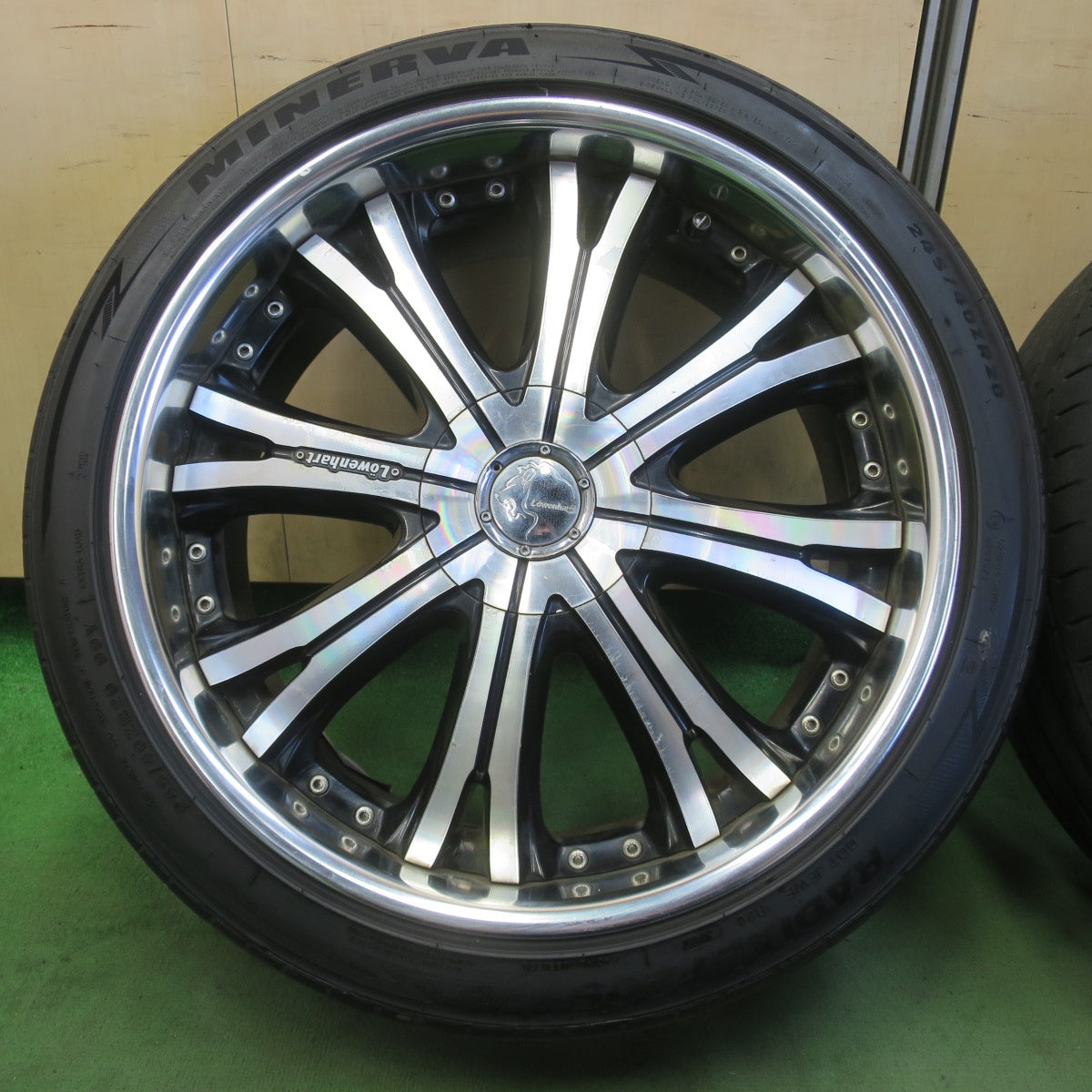 バリ溝！22年！9分★Lowenhart LT8 245/40R20 ミネルバ ラジアル F205 レーベンハート 20インチ PCD114.3/5H★6051002IMノ