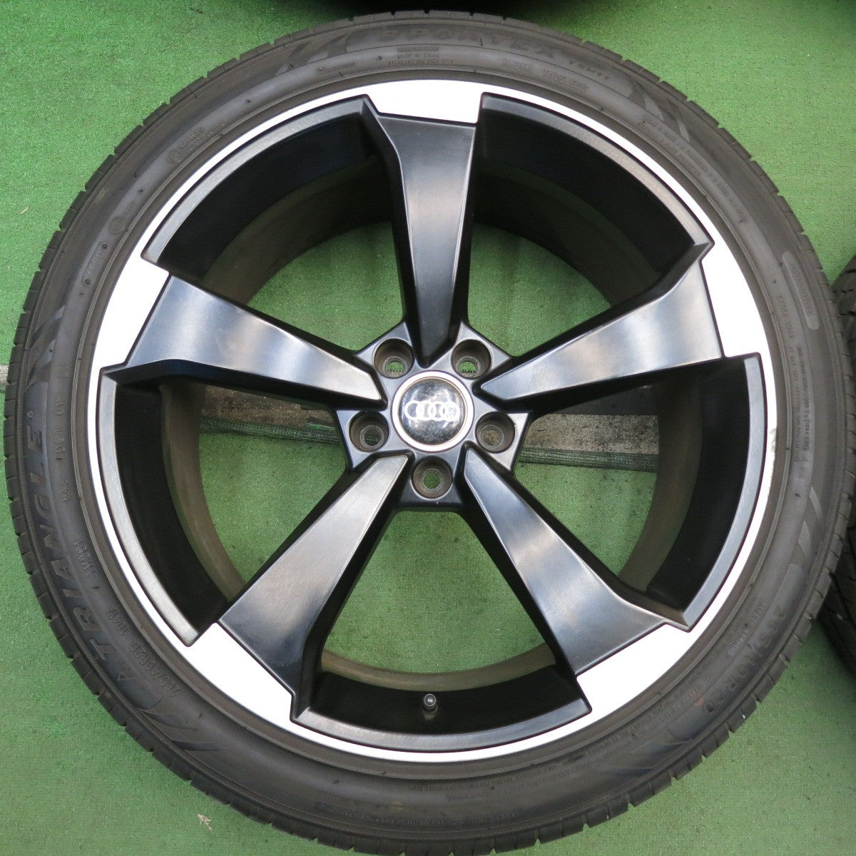 バリ溝！23年！9.5分◎アウディ 等 265/40R20 ピレリ PZERO トライアングル SPORTEX TSH11 社外 アルミ 20インチ PCD112/5H◎6090308HAノ