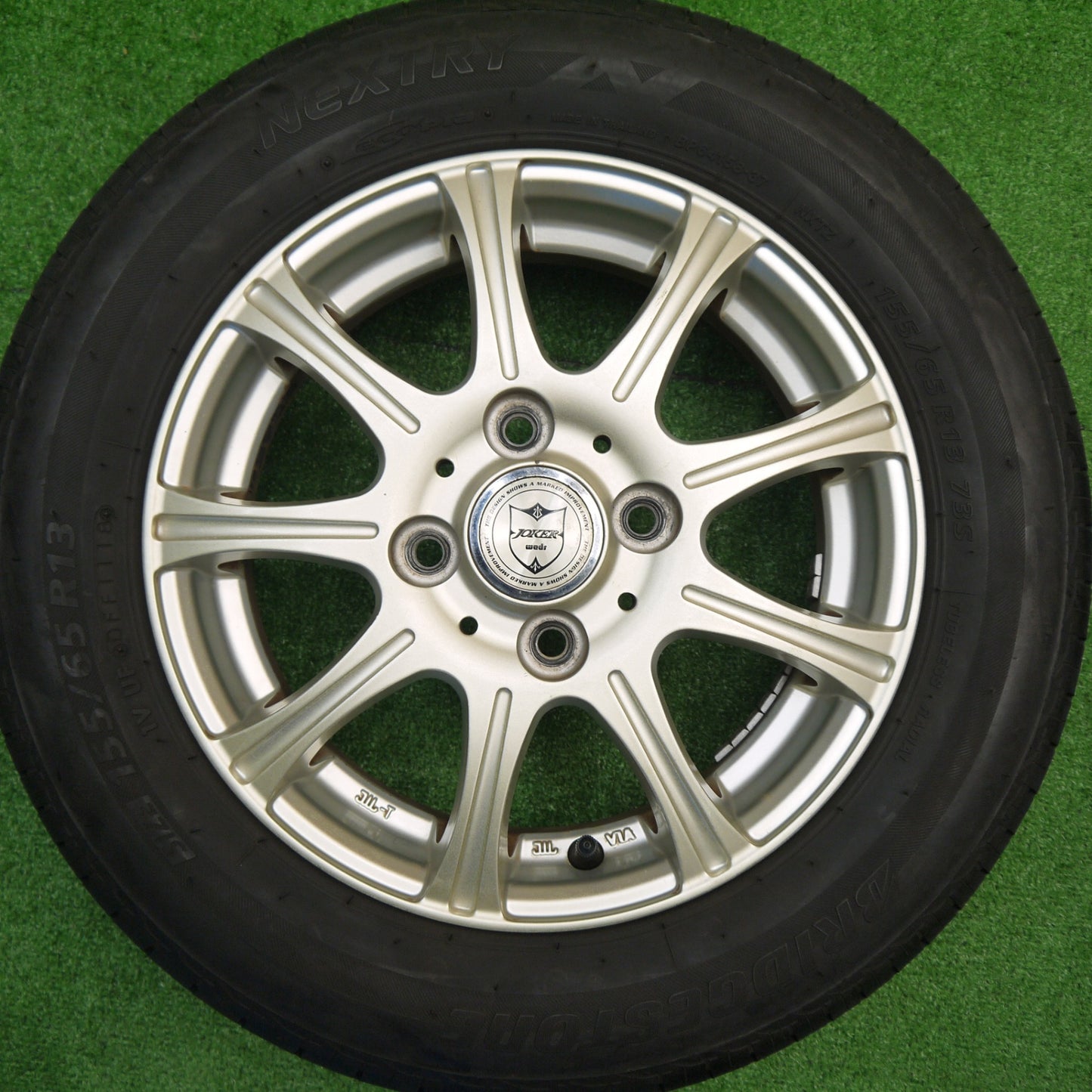 バリ溝！キレイ！ほぼ10分★155/65R13 ブリヂストン ネクストリー エコピア JOKER ジョーカー 13インチ PCD100/4H★5101502Hノ