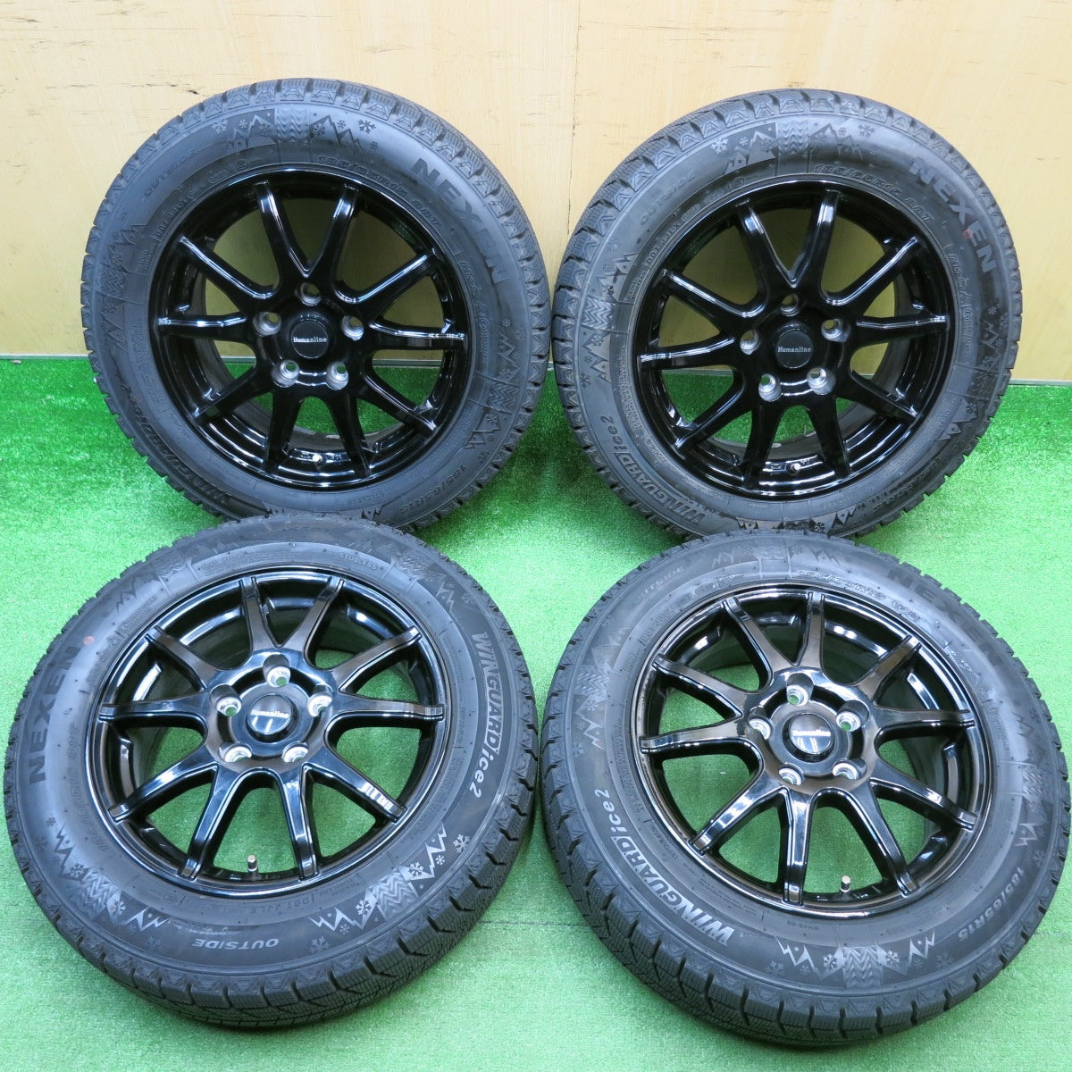 バリ溝！23年！9.5分以上★スタッドレス 185/65R15 ネクセン ウィンガード ice2 Humanline ヒューマンライン 15インチ PCD114.3/5H★5122113HAス
