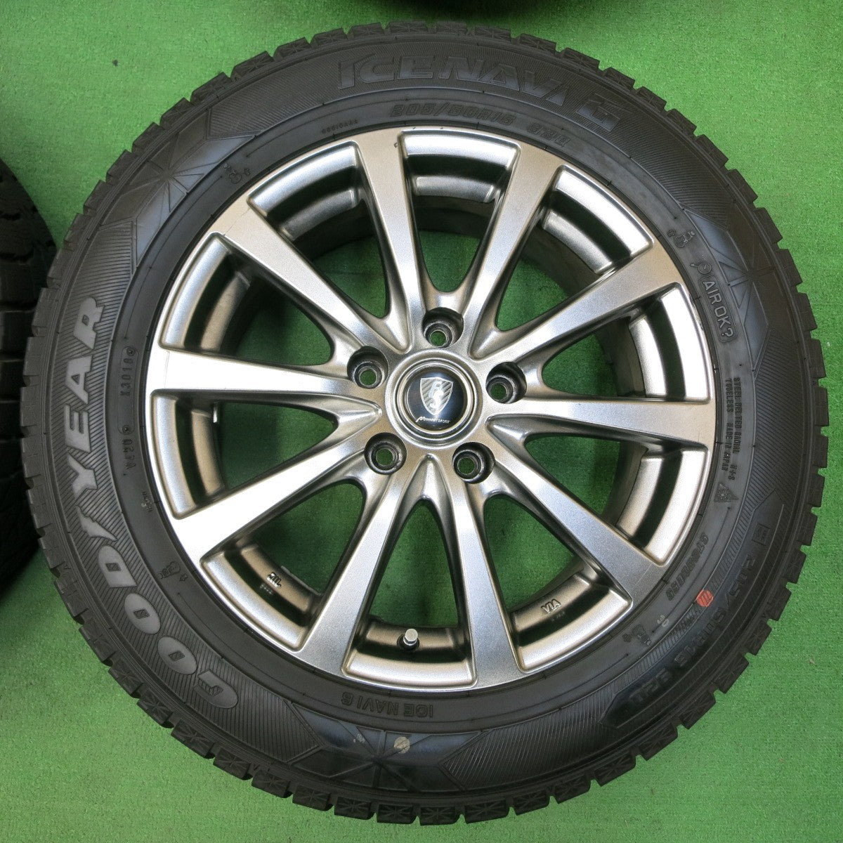 *送料無料* バリ溝！綺麗！8.5分★スタッドレス 205/60R16 グッドイヤー アイスナビ6 MANARAY SPORT マナレイスポーツ 16インチ PCD114.3/5H★4050107イス