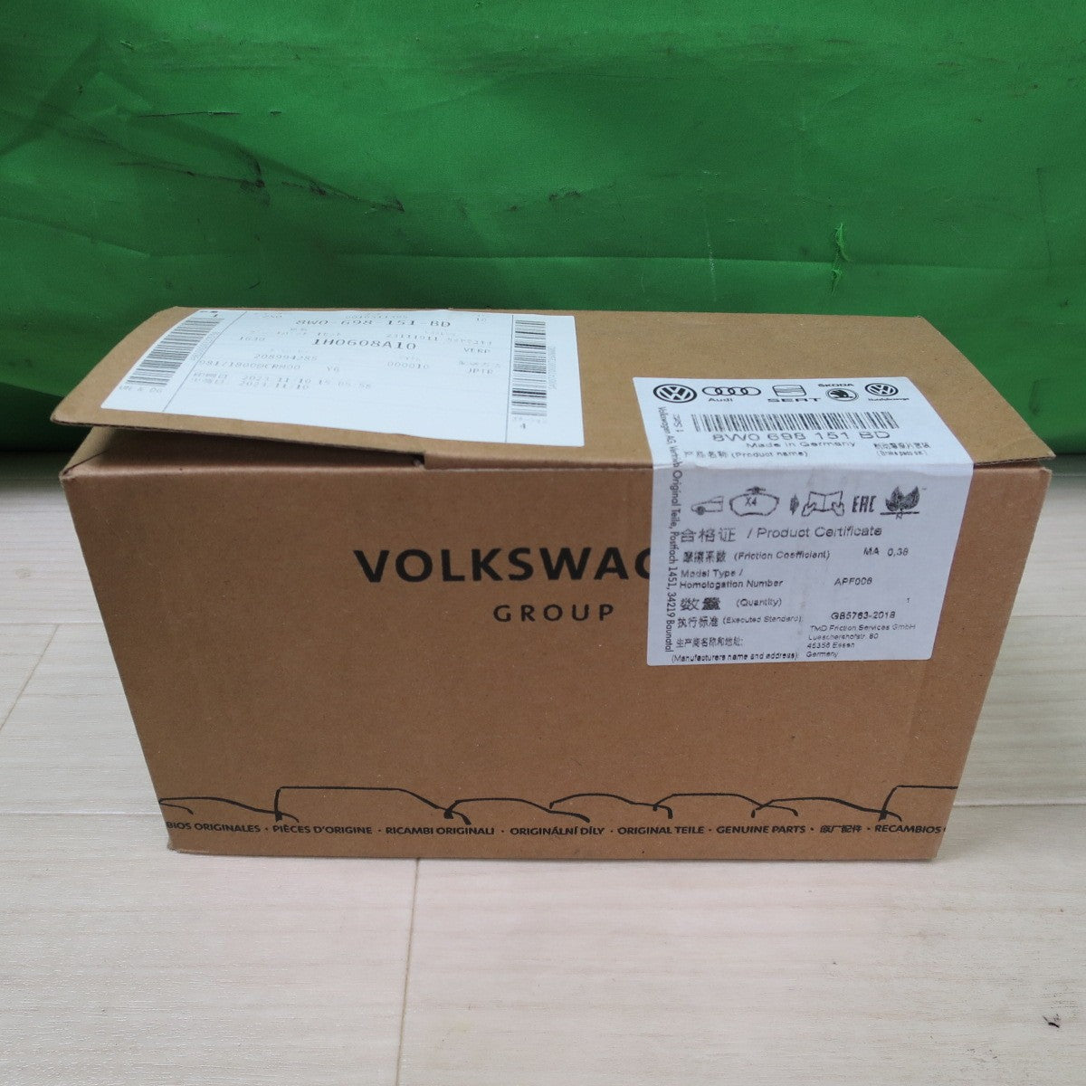 [送料無料] 未使用！前後セット☆アウディ S5 純正 ブレーキ パッド 8W0 698 151 BD 8W0-698-451-BG AUDI 2385 2388☆