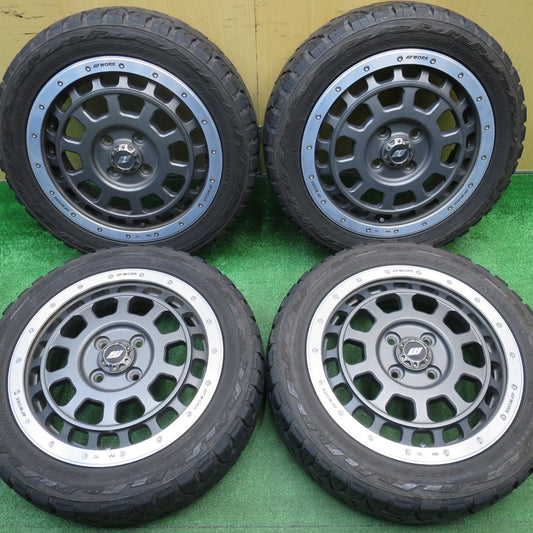 バリ溝！キレイ！9分★WORK CRAG T-GRABIC CG-TG 165/60R15 トーヨー オープン カントリー ワーク 15インチ ハスラー ソリオ 等 PCD100/4H★5112102NJノ