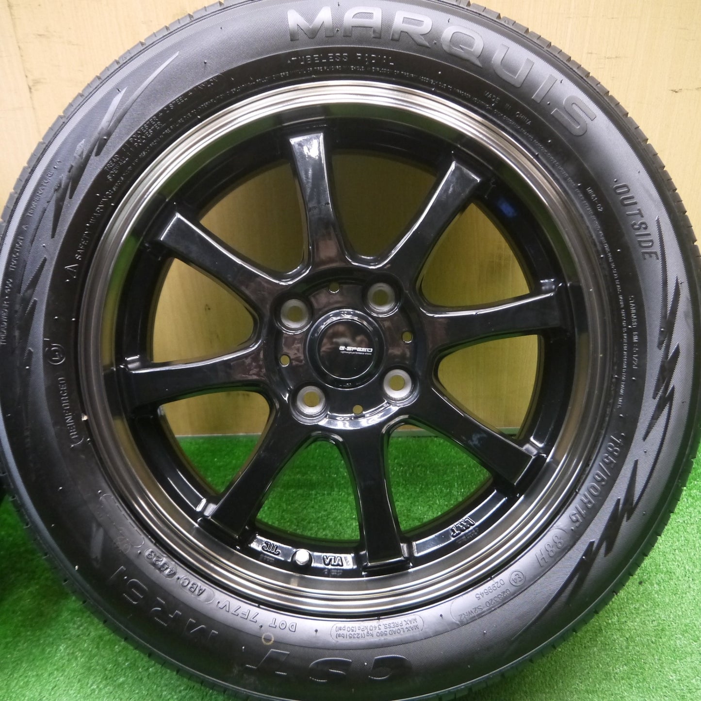 [送料無料] バリ溝！23年！キレイ！9.5分★G-SPEED 185/60R15 マーキス CST MR61 Gスピード 15インチ PCD100/4H★4102303Hノ