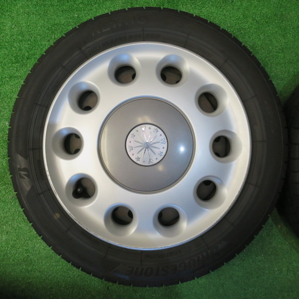 ほぼ未使用！25年★ダイハツ ミラ ココア 純正 スチール 155/65R14 ブリヂストン NEWNO ニューノ 14インチ PCD100/4H★6041702NJノ