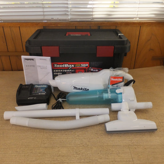 [送料無料] ★マキタ makita 充電式クリーナ CL107FD　バッテリ BL1015　充電器 DC10SA　他 各種 付属品 セット★
