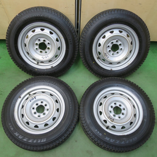 バリ溝！22年！9.5分以上★スタッドレス 155/80R14 88/86N ブリヂストン ブリザック VL1 スチール ホイール 14インチ PCD100 114.3/4H マルチ★6022302イス
