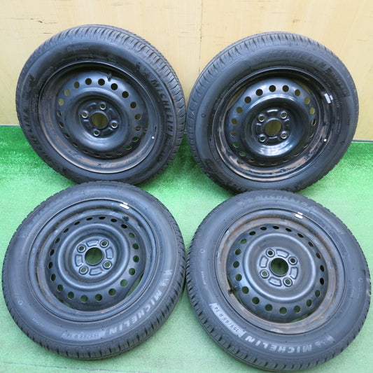バリ溝！25年！8.5分★155/65R14 ミシュラン エナジーセイバー4 スチール ホイール 14インチ PCD100/4H★6032304HAノ