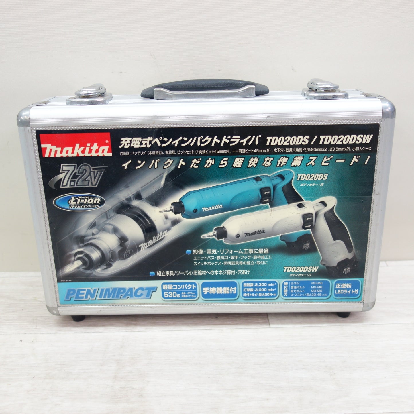 [送料無料] ☆マキタ 充電式 ペン インパクトドライバ TD020DS 電動 工具 7.2V makita 充電器 バッテリー☆
