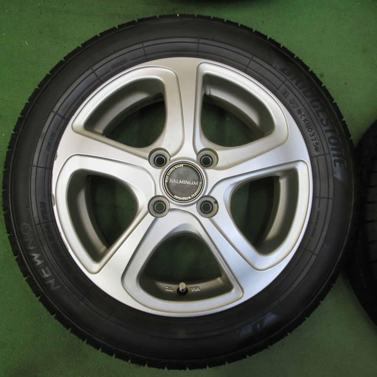 タイヤほぼ未使用！25年！キレイ★155/65R14 ブリヂストン NEWNO BALMINUM バルミナ 14インチ PCD100/4H★5071206イノ