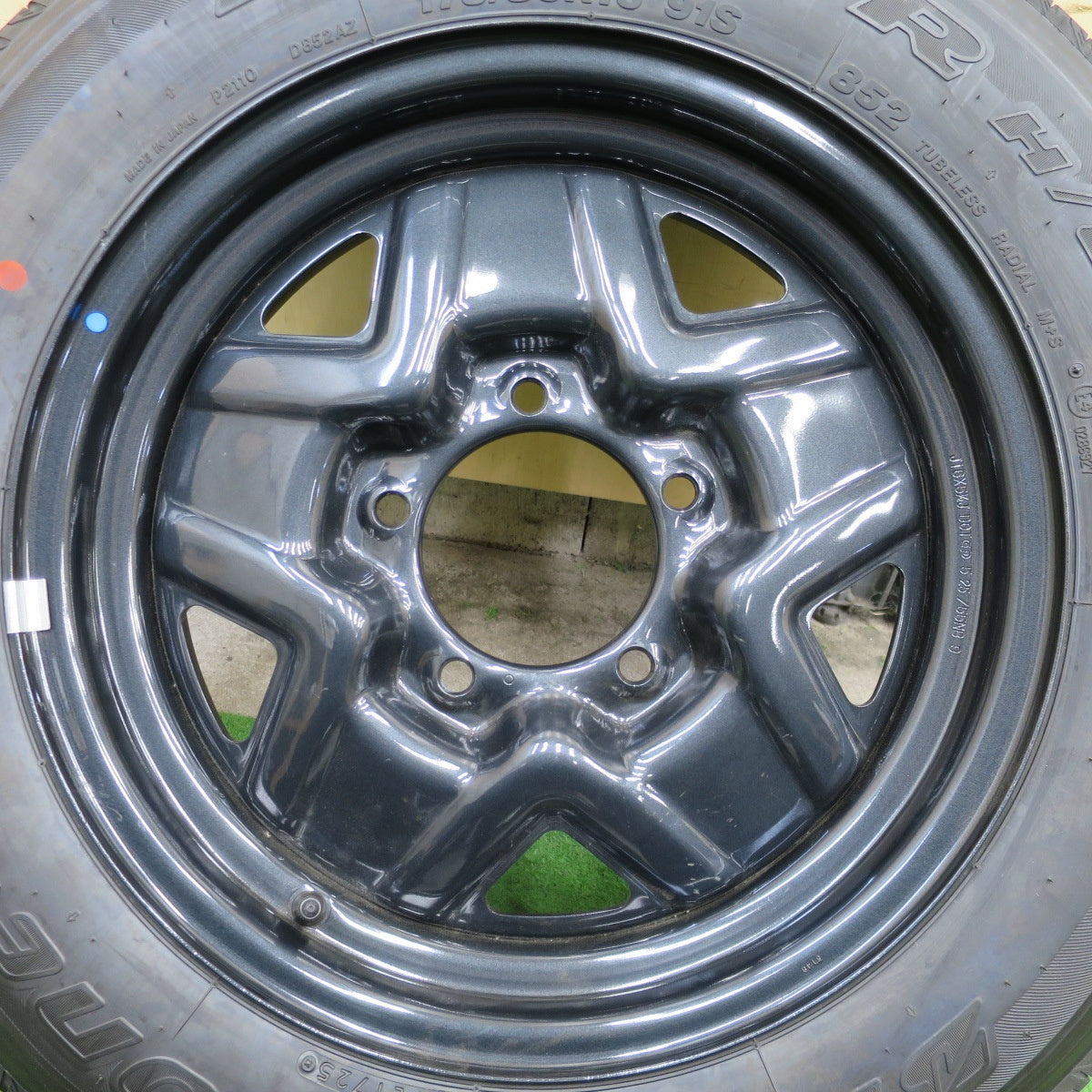 新車外し！25年！付属品付き！1本★スズキ ジムニー 純正 スチール 175/80R16 ブリヂストン デューラー H/L 852 DUELER 16インチ スペア 背面 PCD139.7/5H★6041801ナノ