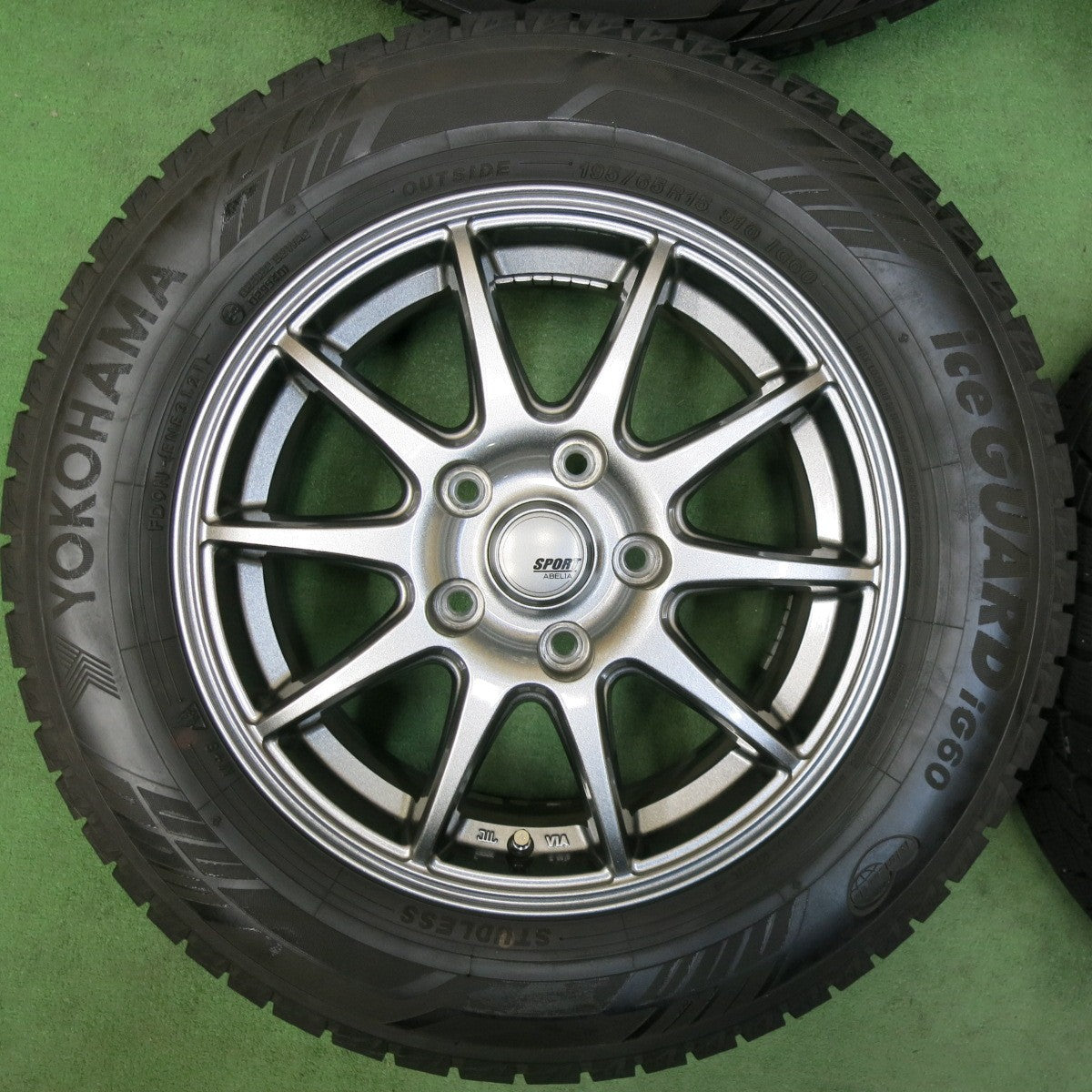 [送料無料] バリ溝！21年！キレイ！9分★スタッドレス 195/65R15 ヨコハマ アイスガード iG60 SPORT ABELIA スポルト アベリア 15インチ PCD114.3/5H★4120608SYス*