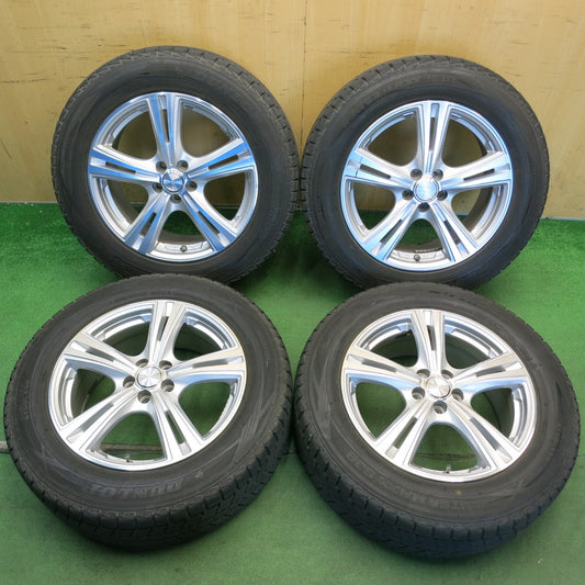 バリ溝！9分◎XV フォレスター 等 225/60R17 スタッドレス ダンロップ ウインターマックス SJ8 ROZEST ローゼスト 17インチ PCD100/5H◎6071803HAス