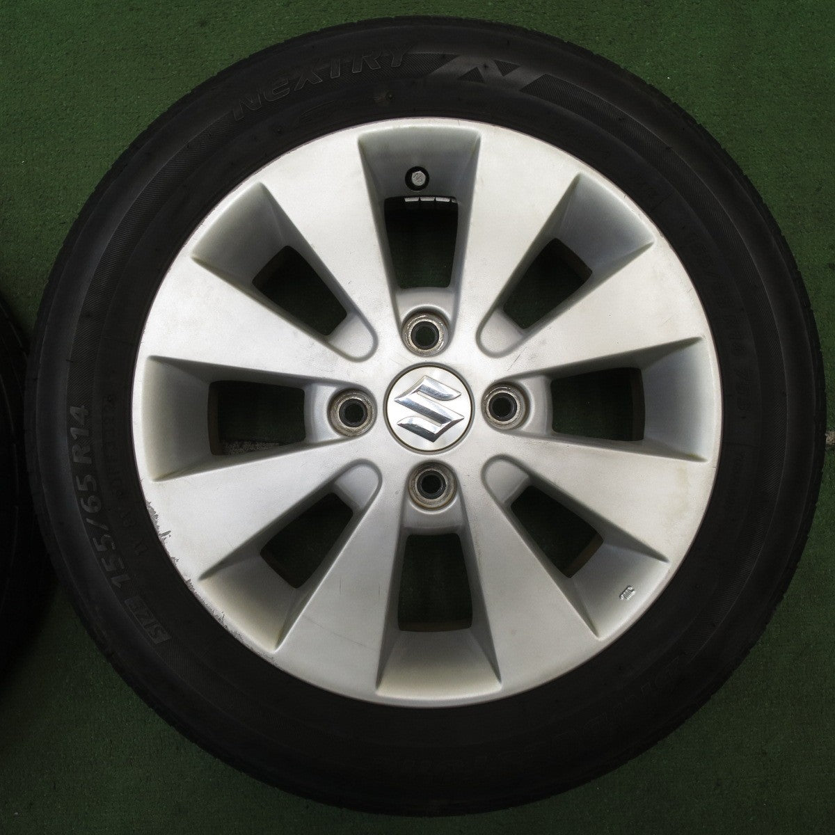 バリ溝！22年！8.5分★スズキ ワゴンR 純正 155/65R14 ブリヂストン ネクストリー エコピア 14インチ PCD100/4H★5073104NJス