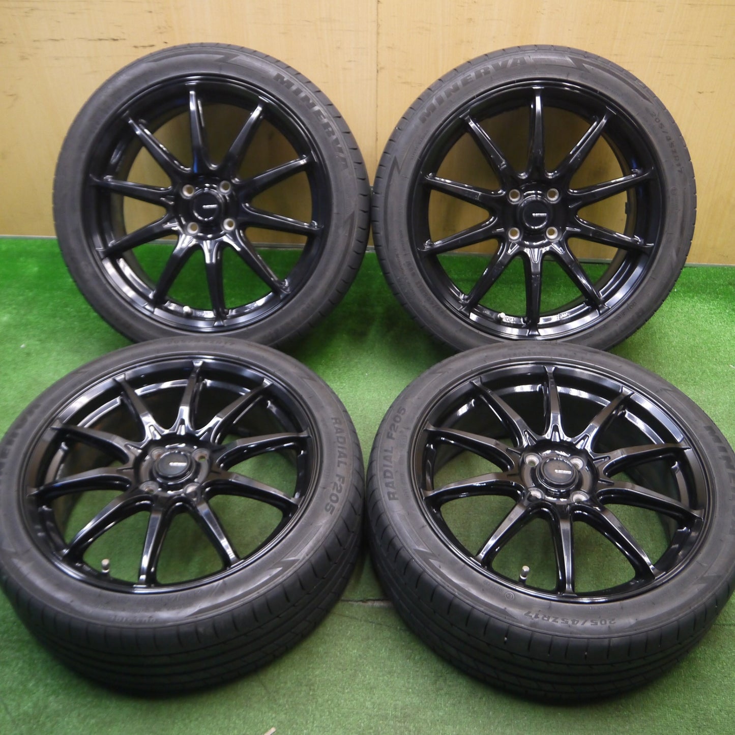 [送料無料] キレイ！21年★G-SPEED 205/45R17 ミネルバ ラジアル F205 Gスピード 17インチ PCD100/4H★5012911Hノ