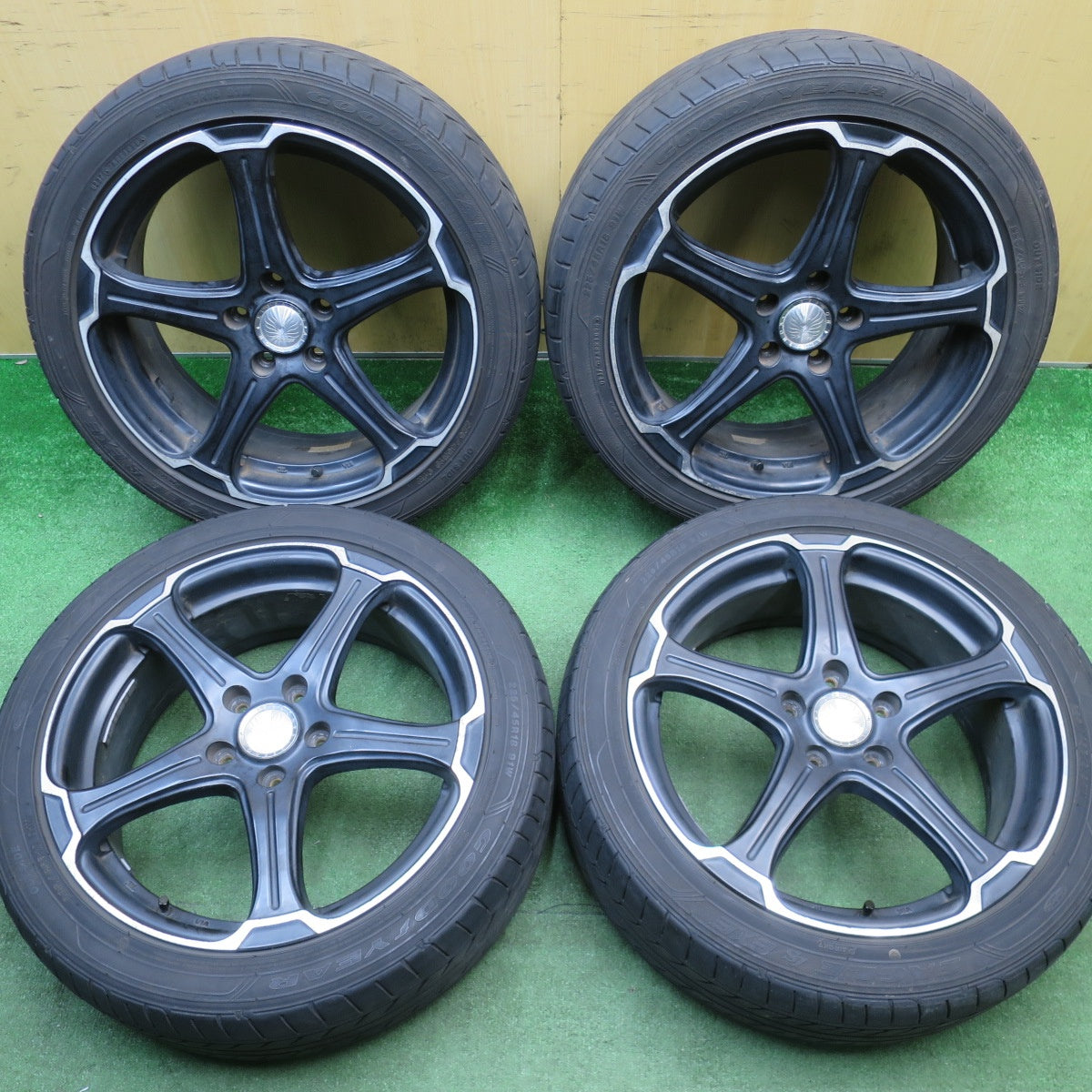 4本価格★ALGERNON Fenice TT-1 225/45R18 グッドイヤー イーグル LS EXE アルジェノン フェニーチェ 18インチ PCD114.3/5H★6021104NJノ