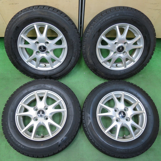 バリ溝！8.5分★スタッドレス 145/80R13 ブリヂストン アイスパートナー2 CLAW X-1 13インチ PCD100/4H★5010404イス