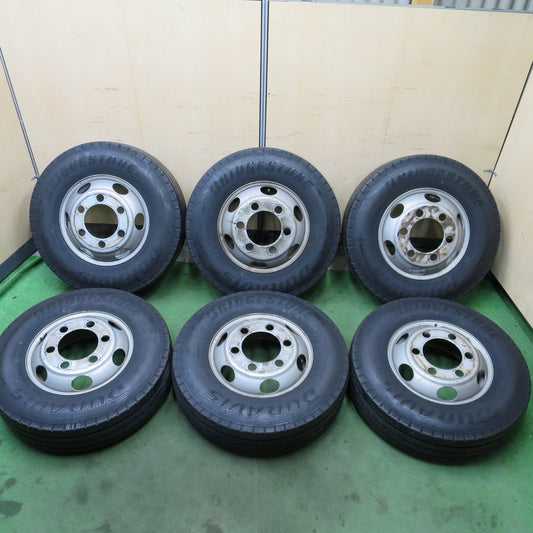 バリ溝！8.5分！6本★トラック タイヤ 215/85R16 120/118L ブリヂストン デュラビス R205 TOPY スチール 128-8TC DURAVIS 16インチ PCD222.25/6H★6021801ナノ