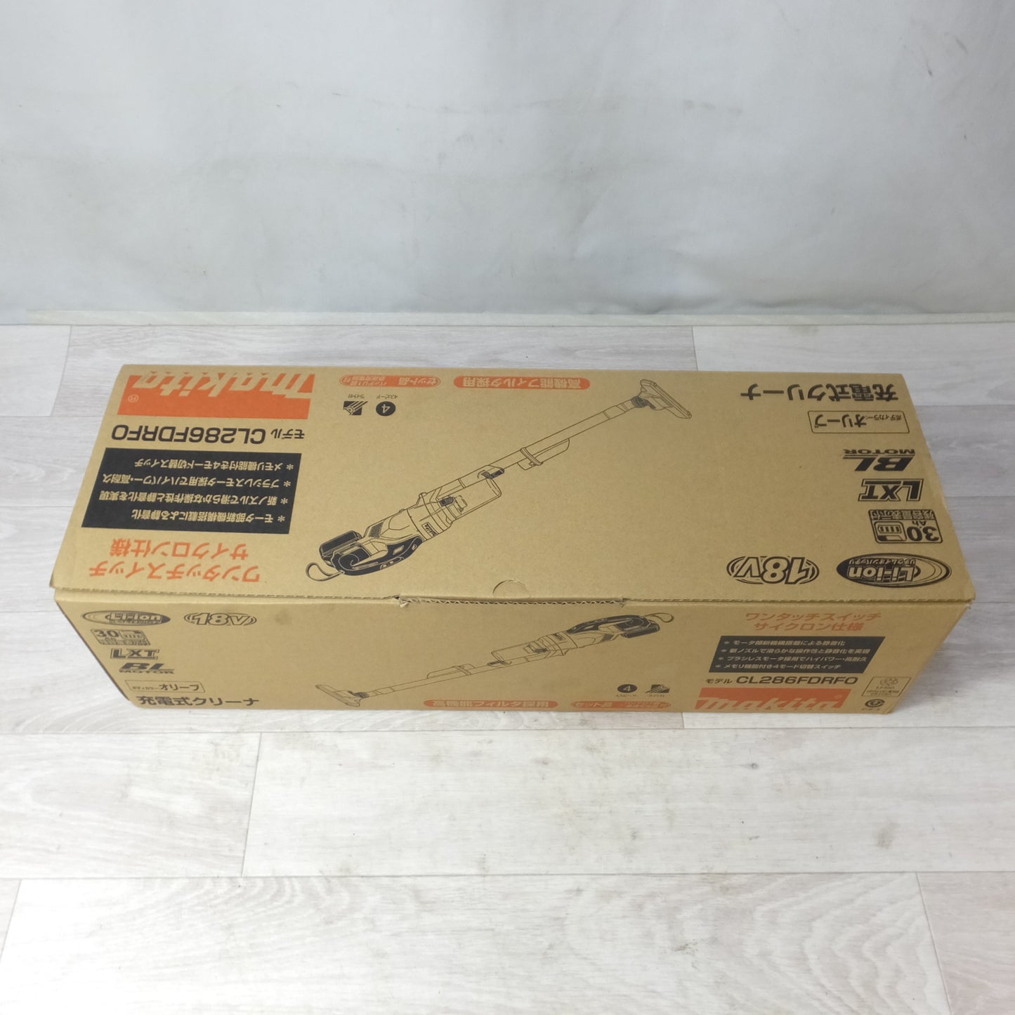 [送料無料] 未使用◆makita マキタ 充電式クリーナ CL286FDRFO バッテリー 充電器付き ワンタッチスイッチ サイクロン一体式 電動工具◆