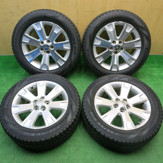 バリ溝！21年！9.5分★三菱 デリカ D:5 純正 235/55R18 スタッドレス ピレリ アイスアシンメトリコ 18インチ D5 PCD114.3/5H★5103001HAス