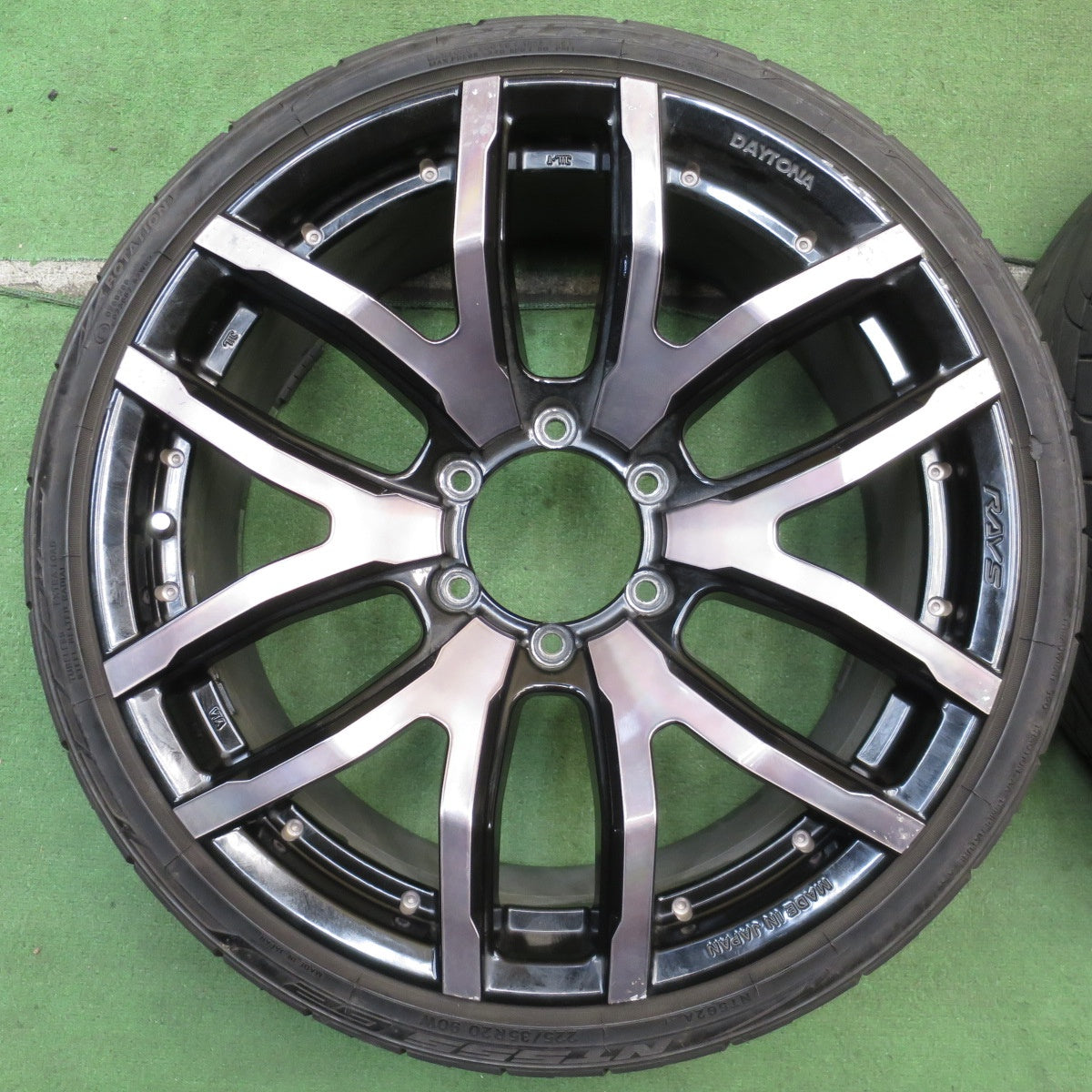 バリ溝！21年！9.5分★RAYS DAYTONA FDX-F6 225/35R20 ニットー NT555 G2 レイズ デイトナ 20インチ PCD139.7/6H★5082601NJノ