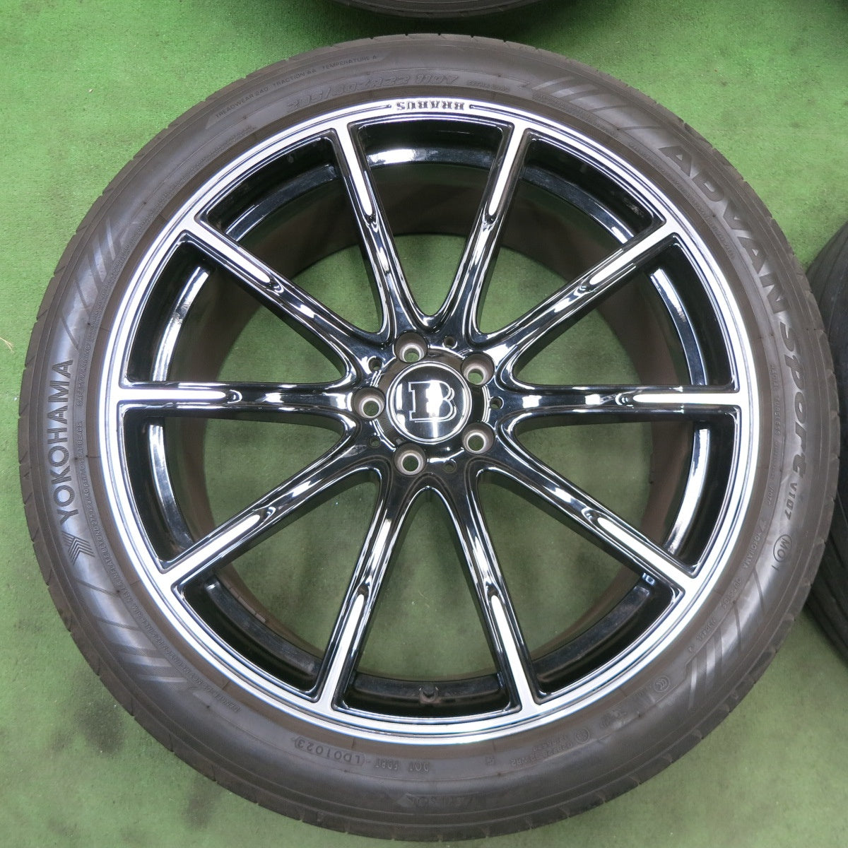 付属品付き！23年★ベンツ 等 BRABUS Monoblock Z 285/40R22 ヨコハマ アドバン スポーツ V107 ブラバス モノブロック 22インチ PCD112/5H★6012005ナノ