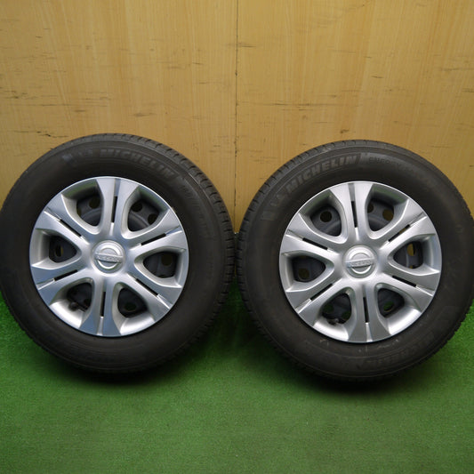 2本価格★日産 E12 ノート 純正 スチール 185/70R14 ミシュラン エナジーセイバー4 14インチ PCD100/4H★6040106Hノ