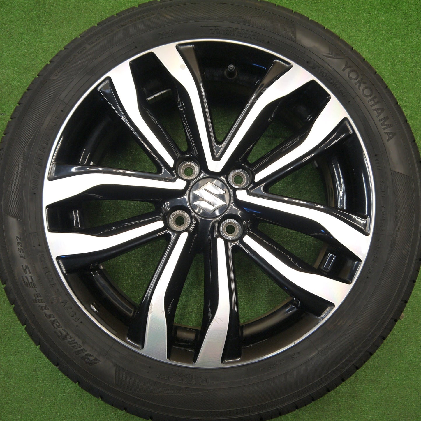 バリ溝！23年！9.5分★スズキ ZC72S スイフト 純正 185/55R16 ヨコハマ BluEarth-ES ES32 ブリヂストン NEWNO ニューノ 16インチ PCD100/4H★5110402Hノ