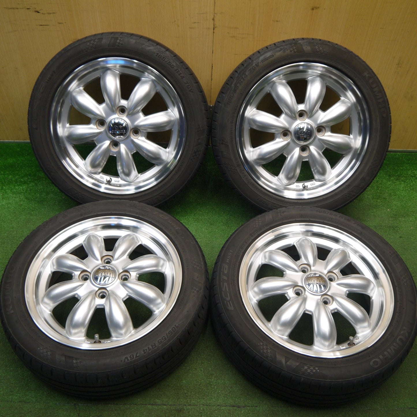キレイ★165/55R14 クムホ ECSTA HS51 LaLa Palm ララパーム 14インチ エクスタ PCD100/4H★6021003Hノ