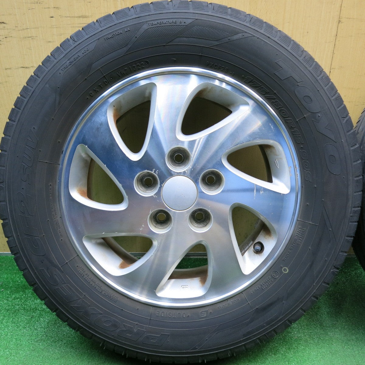 4本価格！22年◎ダイハツ テリオスキッド 純正 175/80R15 トーヨー プロクセス CF2 SUV 15インチ PCD114.3/5H◎6072303HAノ
