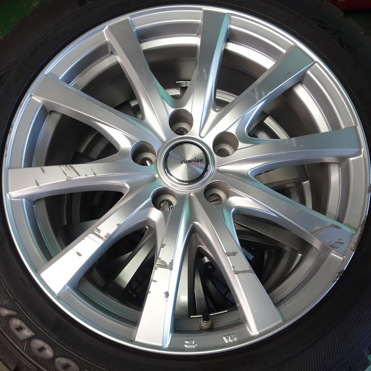 [送料無料] バリ溝！9分★スタッドレス 215/55R17 グッドイヤー アイスナビ6 ravrion RS01 PCD114.3/5H★4022013Hス