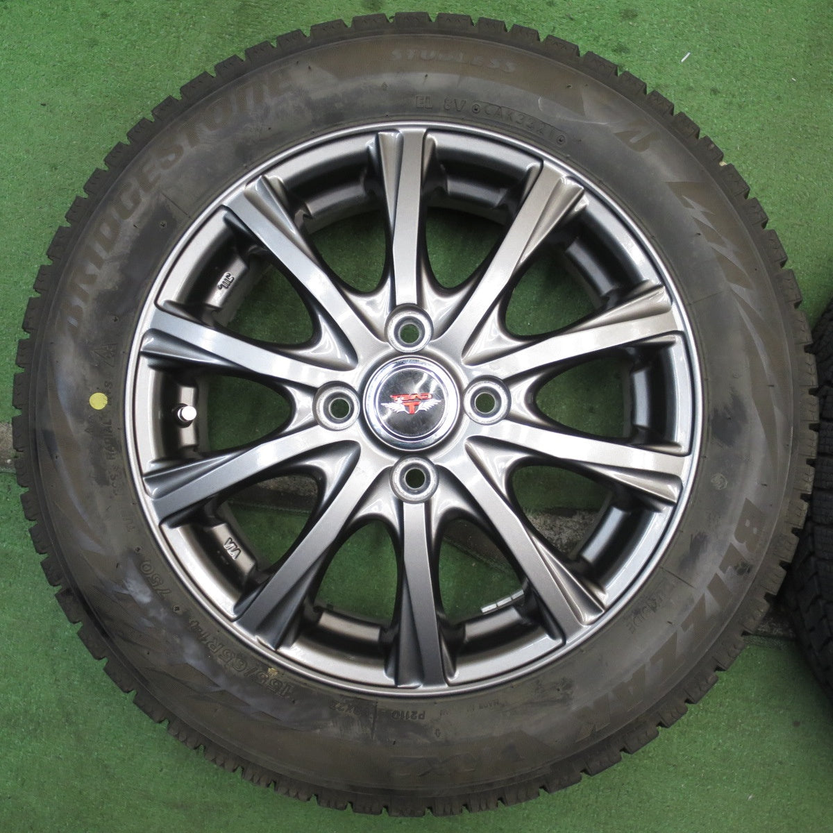 バリ溝！21年！キレイ！8.5分★スタッドレス 155/65R14 ブリヂストン ブリザック VRX2 TEAD テッド 14インチ PCD100/4H★5082203NJス