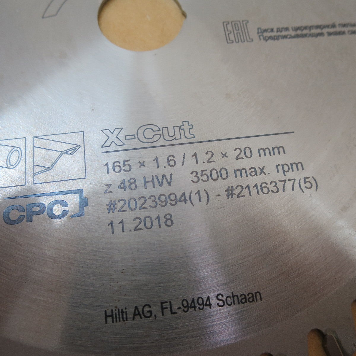 [送料無料] 未使用！4枚セット☆HILTI Ultimate X-Cut 165×20mm チップソー #2023994 / #21163775 4枚セット ヒルティ 丸ノコ 替刃 切断☆