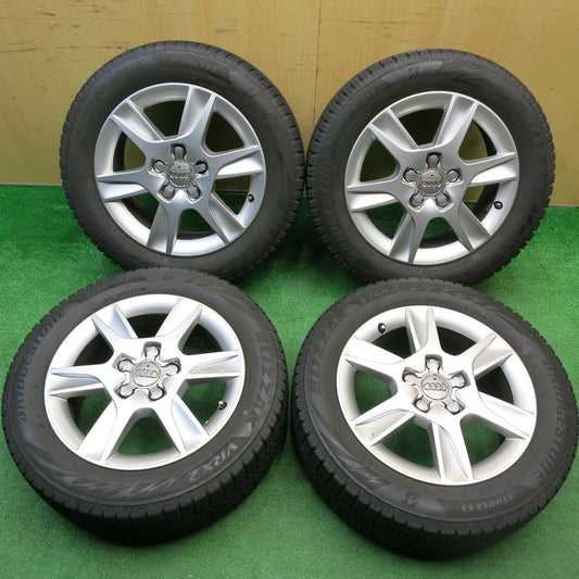 バリ溝！8.5分★アウディ A3 純正 205/55R16 スタッドレス ブリヂストン ブリザック VRX2 16インチ PCD112/5H★5111305HAス