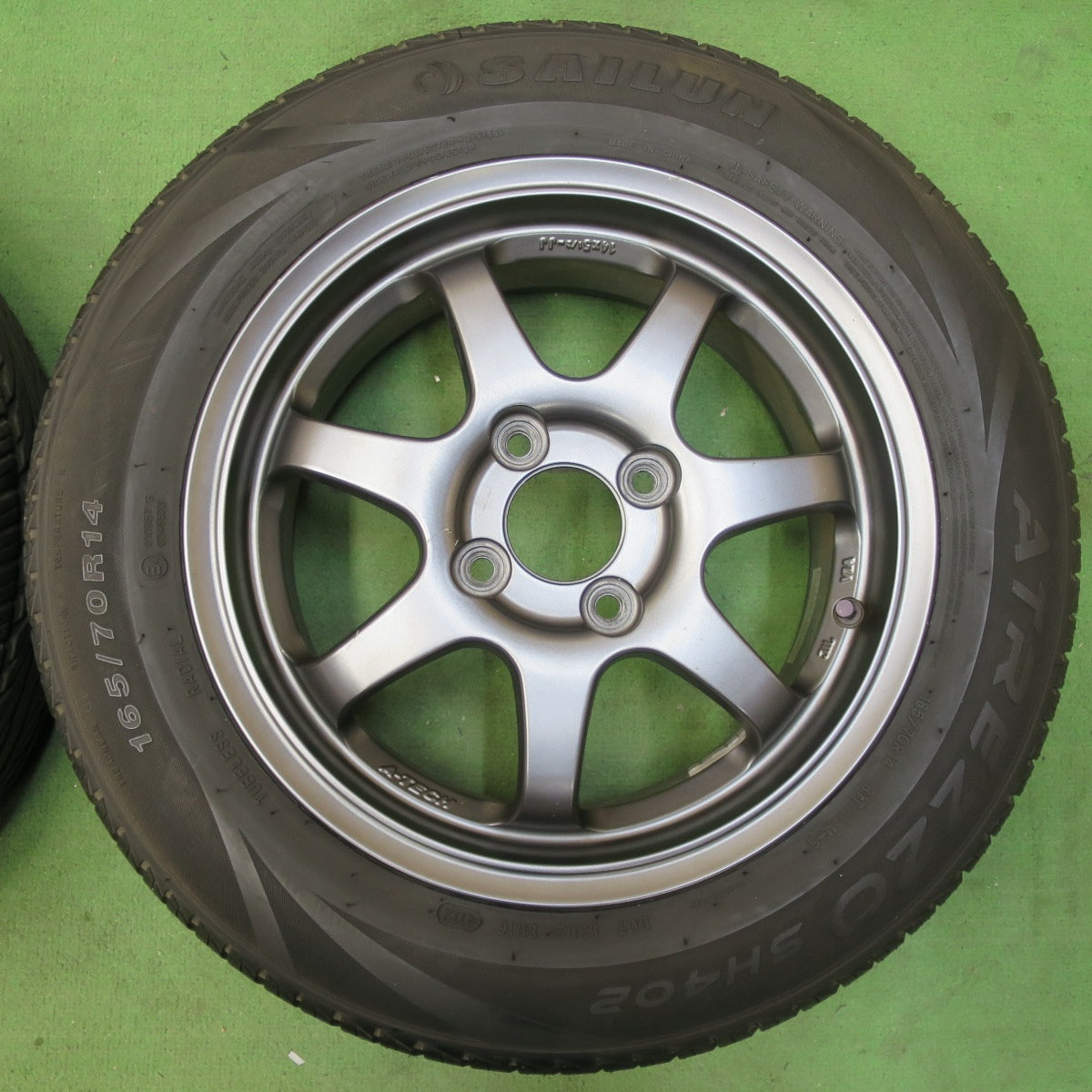[送料無料] バリ溝！9分★165/70R14 サイルン ATREZZO SH402 A-TECH 14インチ PCD100/4H★5033110イノ