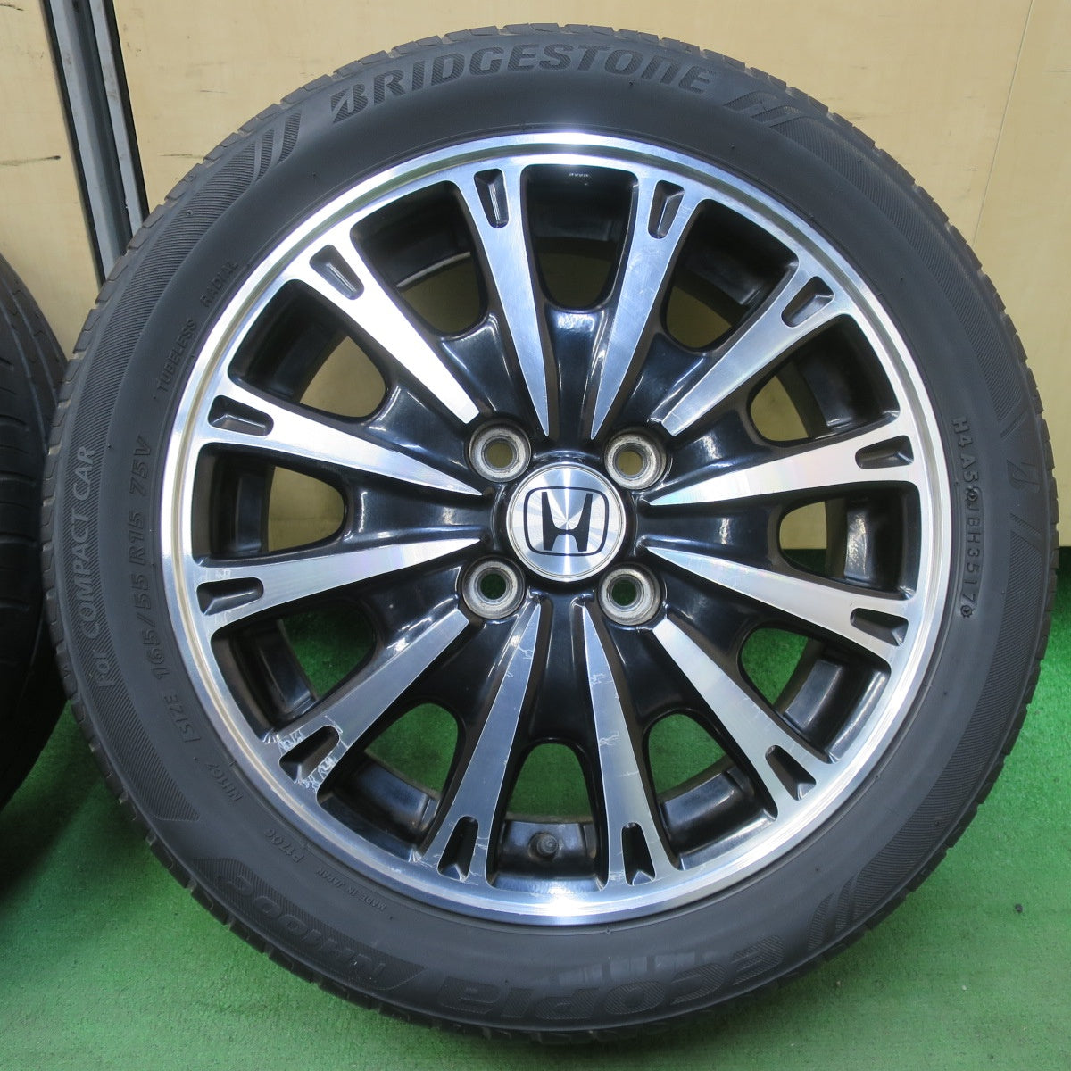 4本価格★ホンダ JF1 JF2 N-BOX カスタム 純正 165/55R15 ブリヂストン エコピア NH100C 15インチ PCD100/4H★5101705イノ