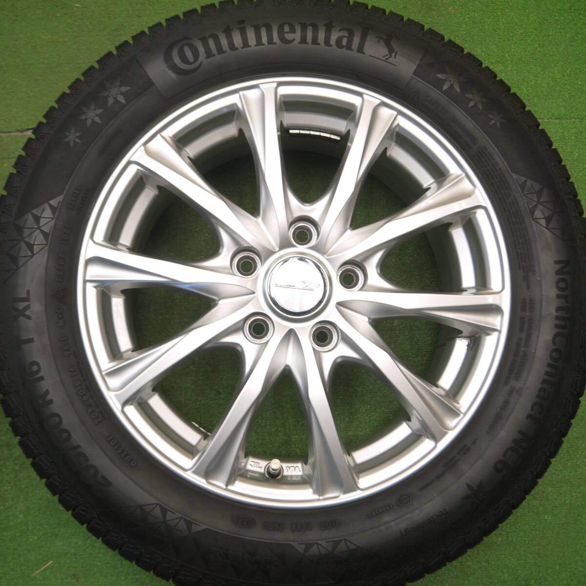 バリ溝！21年！キレイ！9分★スタッドレス 205/60R16 コンチネンタル ノースコンタクト NC6 ILLUGA iG 16インチ PCD114.3/5H★5011512Hス
