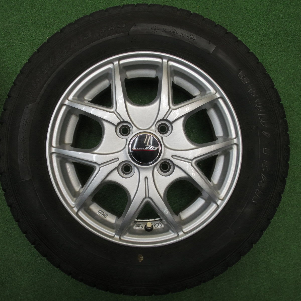 バリ溝！23年！9分★スタッドレス 145/80R13 ブリヂストン アイスナビ7 ILLUGA 社外 アルミ 13インチ PCD100/4H★5122403NJス