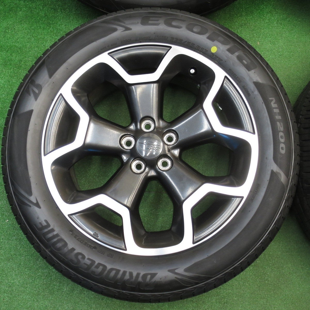 タイヤ未使用！24年！キレイ★スバル XV 純正 225/55R17 ブリヂストン エコピア NH200 17インチ PCD100/5H★5020103クノ