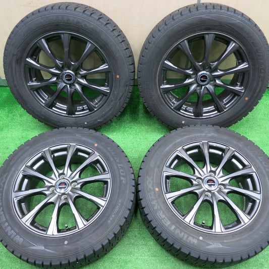 [送料無料] バリ溝！20年！キレイ！9分★スタッドレス 195/65R16 ダンロップ ウインターマックス WM02 AIRNOVA エアノヴァ 16インチ PCD100/4H★4092205NJス