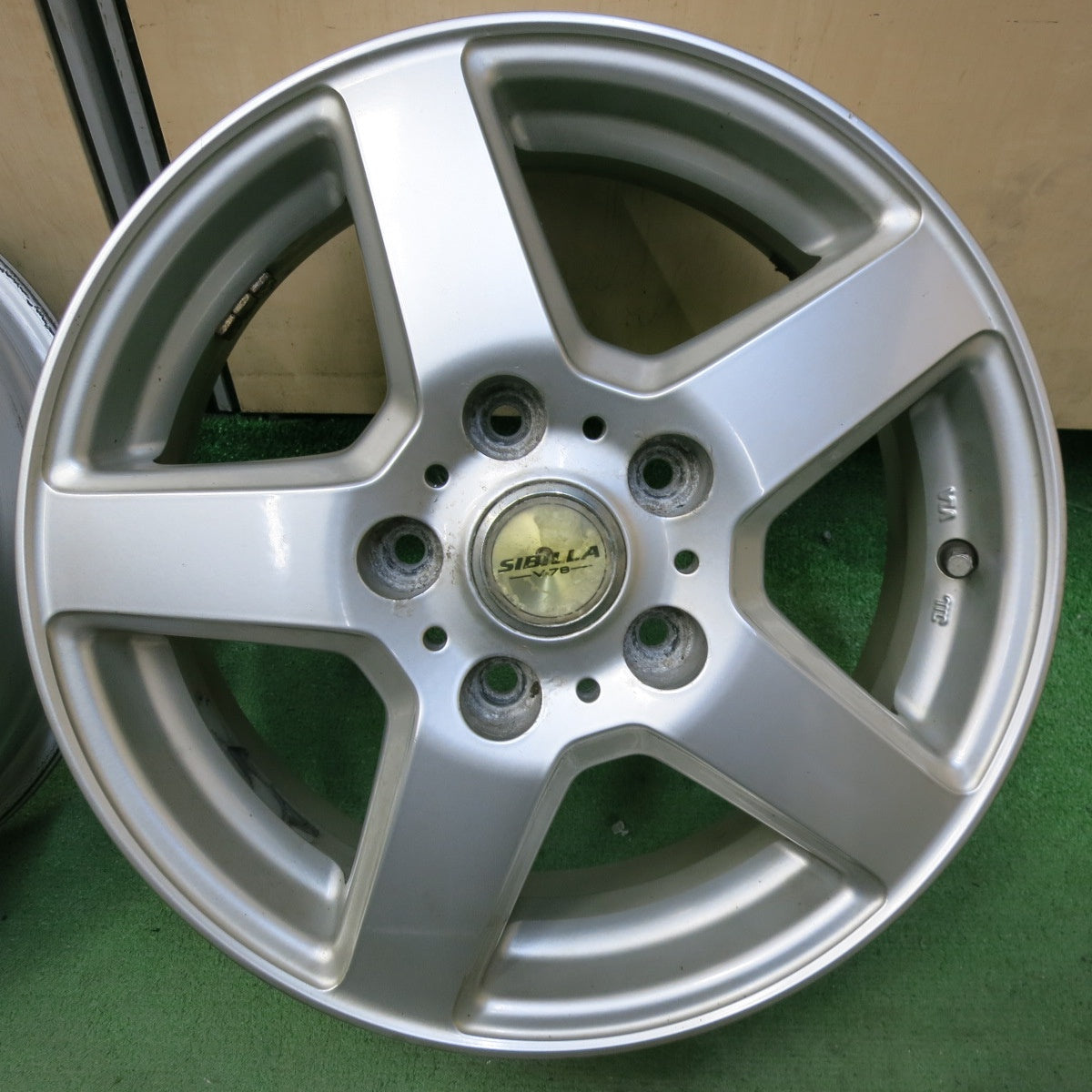 4本価格★SIBILLA V-78 シビラ 15インチ ホイール 15×5J PCD114.3/5H★5052105SYホ