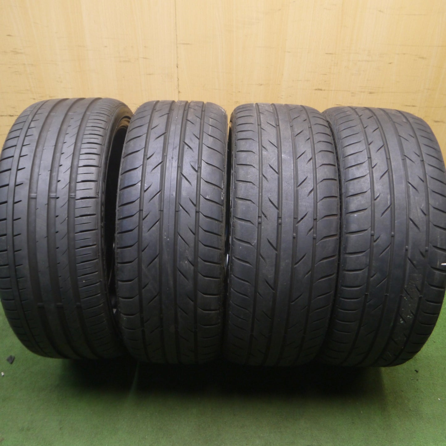 *送料無料* バリ溝！22年！9.5分★ドンコルレオーネ DW398 245/30R22 ATR SPORT ファルケン アゼニス FK453 22インチ PCD114.3 127/5H マルチ★4072906Hノ