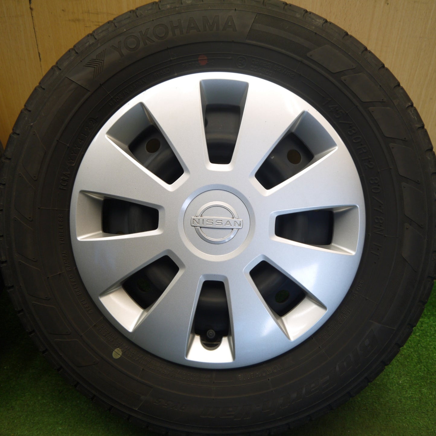 キレイ！22年★日産 クリッパー 純正 スチール 145/80R12 80/78N ヨコハマ BluEarth-Van RY55 12インチ PCD100/4H★6051906Hノ